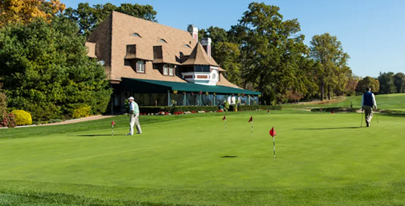 golfers on a golf course